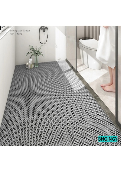 Banyo Duş Havuz- Z Mat Petek Kaydırmaz Pvc Paspas Gri En 90 X1mt