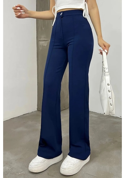 Unika Boutique Novel Oversize Palazzo Pantolon Yeni Sezon 2026-2 Lacivert