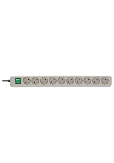 Brennenstuhl Eco-line 10 Soketli 3 Metre Kablolu Çocuk Korumalı Ip20 Lisanslı Priz Beyaz