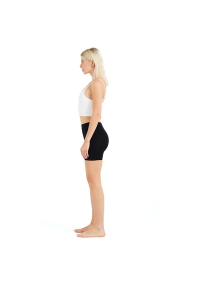 Justever Seamless Dikişsiz Uzun Külot İz Yapmayan Siyah Kadın Boxer - Vela Siyah