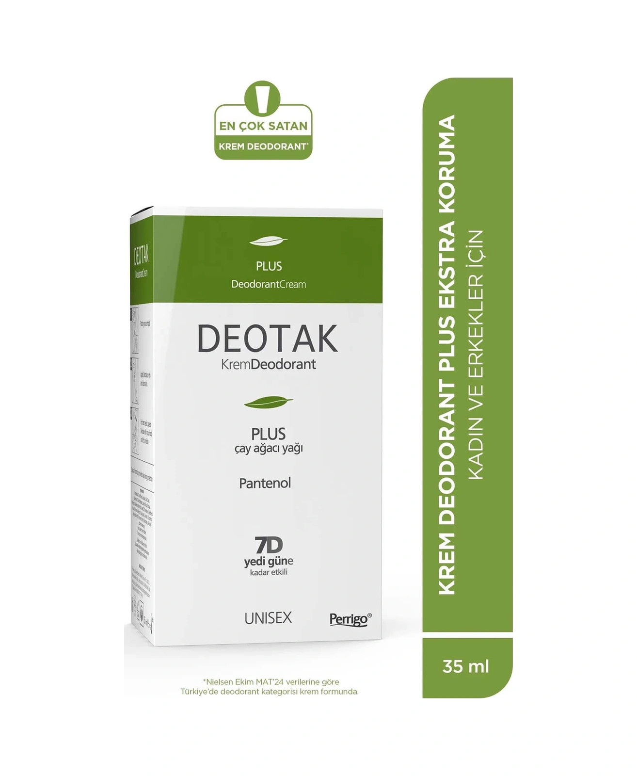 Deotak Plus Ekstra Koruma 7 Güne Kadar Etkili Krem Deodorant 3 x 35 ML