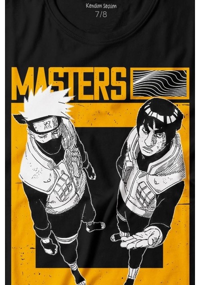 Kendim Seçtim Naruto Kakashi Masters Anime Dizi Ustalar Japonca Baskılı Tişört Çocuk T-shirt 001