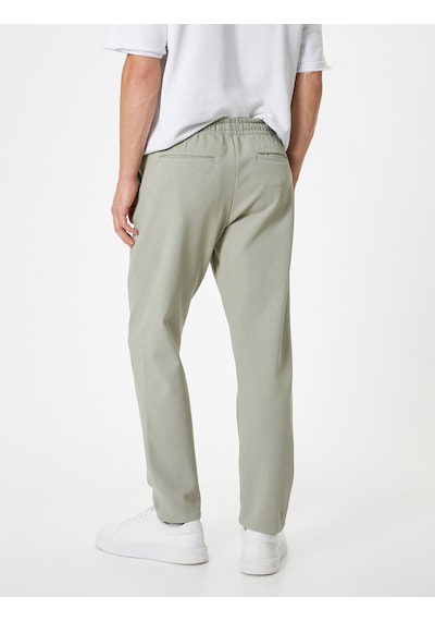 Koton Slim Fit Pantolon Chino Bel Detaylı Cepli Pamuk Karışımlı Ada Çayı 4sam40156hw Açık Yeşil Koton Slim Fit Pantolon Chino Bel Detaylı Cepli Pamuk Karışımlı Ada Çayı 4sam40156hw Açık Yeşil