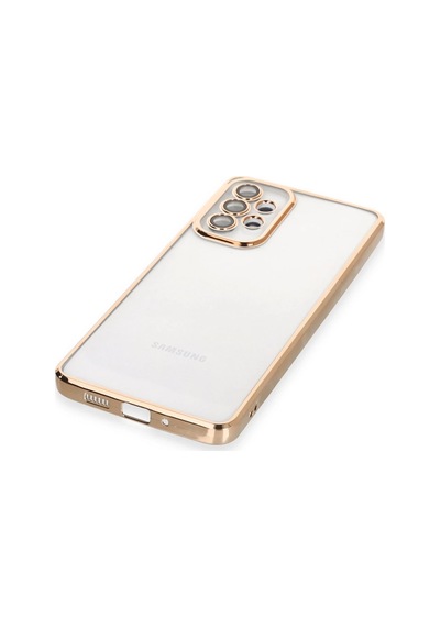 Newface Samsung Galaxy Uyumlu A73 5g Kılıf Razer Lensli Silikon Glblseme - 19 - Gold