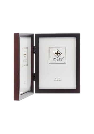 755957d Espresso Ahşap Menteşeli Çift Resim Çerçevesi, 13,8 X 17,7 Cm, Koyu Ceviz