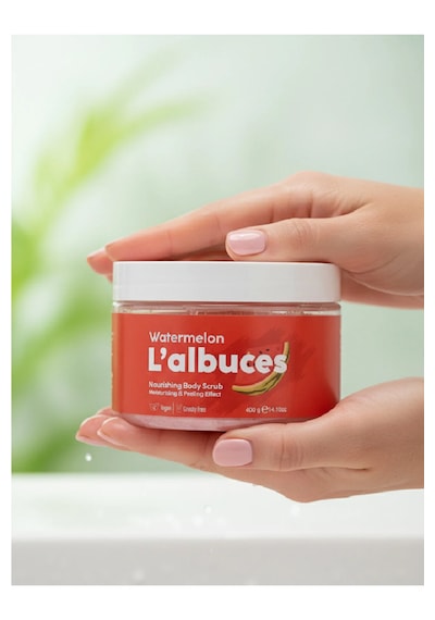 Watermelon Body Scrub 400gr Vegan, Temiz İçerikli, Karpuz Kokulu Pürüzsüz Cilt Bakımı