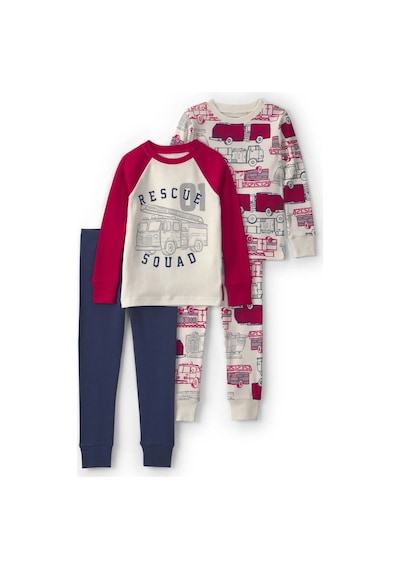Carter's Erkek Bebek 4'lü Pijama Takımı Kırmızı 1w130510