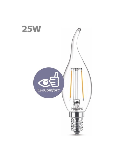 Philips Led Classic 25w Ba35 E14 Ww Cl Dim Edilmez Sarı Işık Filament Ampul Diğer