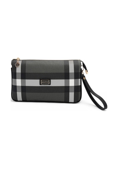 Silver & Polo Silver Polo Siyah - Siyah Ekose Kadın Çapraz Çanta Sp1291
