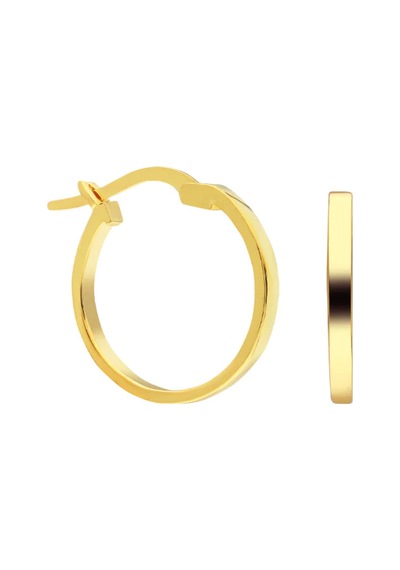 Halka Gümüş Küpe 718872 Gold