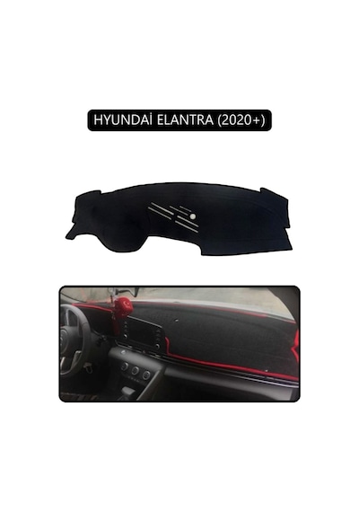 Hyundai Elantra 2020+torpido Koruma Halısı Siyah Kenar