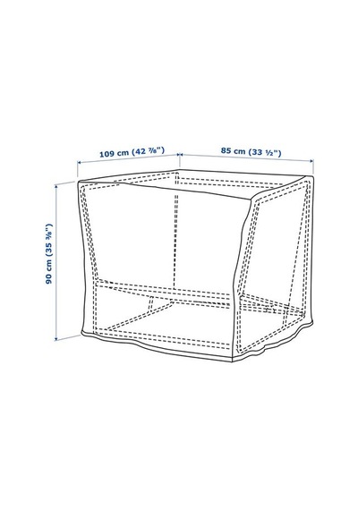 Ikea Tosterö Dış Mekan Mobilya Kılıfı, Siyah, 109x85 Cm