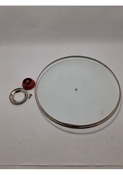 Cam Kapak 30 Cm Ve Kırmızı Elma Şekeri Kulp