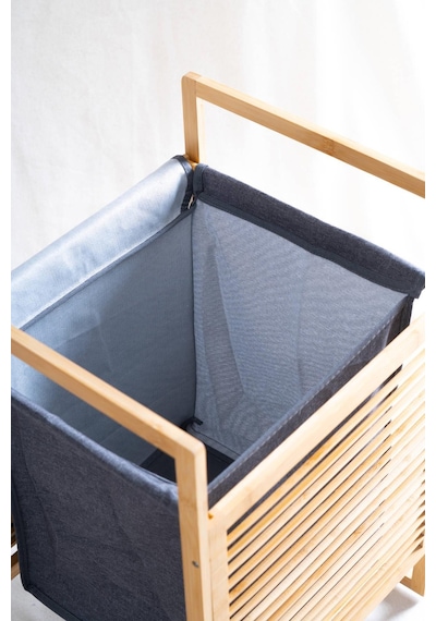 Bambu Çamaşır Sepeti - 60 Cm Bambu