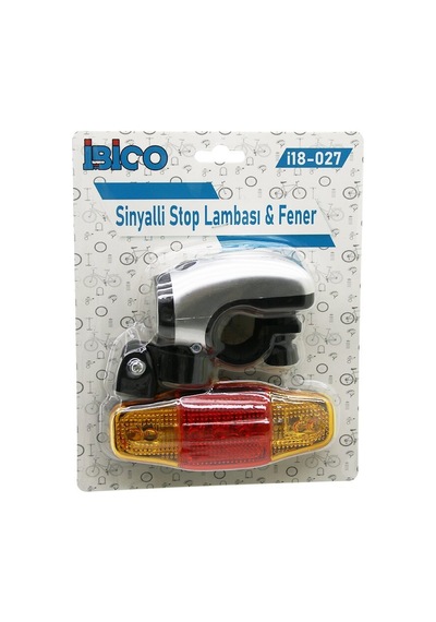 İbico İ18-027 Bisiklet Ve 2in1 5 Led Fener Pilli Sinyalli Stop Lamba Çok Renkli