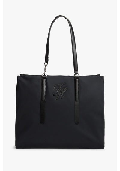 Tommy Hilfiger Th Elevated Nylon Siyah Tote Çanta-15492