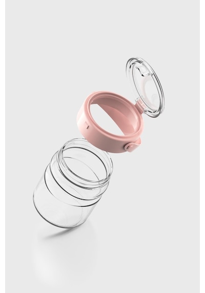 Renga Mono 900 Ml Pembe Kapaklı 3'lü Cam Kavanoz Seti 131064 Pembe