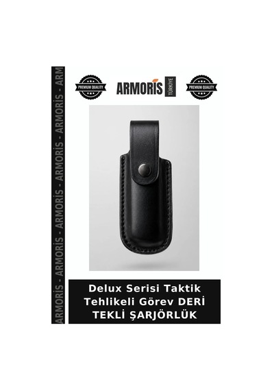 Delux Serisi Taktik Tehlikeli Görev Deri Tekli Şarjörlük