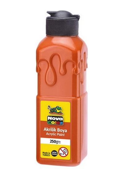 Nova Color 250 Gram Akrilik Boya Turuncu Nc-3017 Çok Renkli