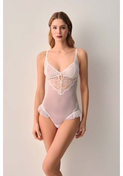 Suwen Vivienne Dantelli Body St4450612036 Ekru