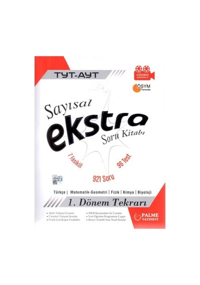 Tyt Ayt Sayısal Ekstra Soru Kitabı Palme Yayınları (533838383)