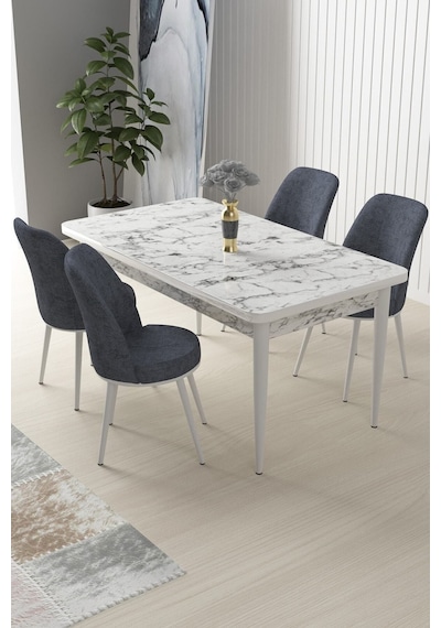 Canisa Concept Nil Serisi 70x110 Sabit Mutfak Masası Takımı Beyaz Mermer Desen Masa 4 Füme Sandalye Masa Beyaz/sandalyeler Füme Canisa Concept Nil Serisi 70x110 Sabit Mutfak Masası Takımı Beyaz Mermer Desen Masa 4 Füme Sandalye Masa Beyaz/sandalyeler Füme