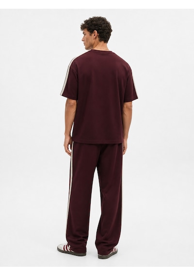 Respire Erkek R Nakışlı Şerit Detaylı Regular Fit Eşofman Takımı Bordo