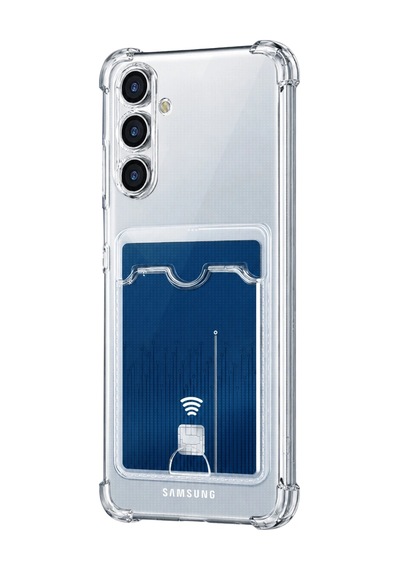 Samsung Galaxy  Uyumlu  A27 Kılıf Kart Şeffaf Silikon - Şeffaf Çok Renkli