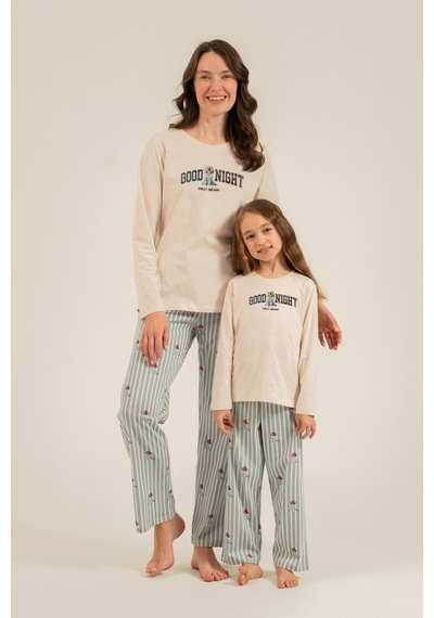 Arnetta Anne Kız Sweet Dreams Krem Uzun Kol Pijama Takım Ar3734-a-v1 Ar3734-a-v1