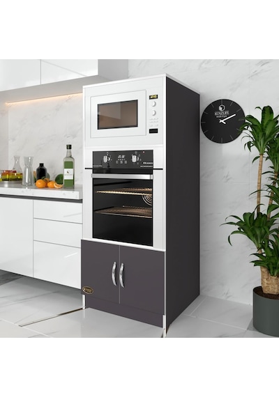 Kenzlife ankastre fırın dolabı ahsen gri mutfak banyo kiler ofis kitaplık