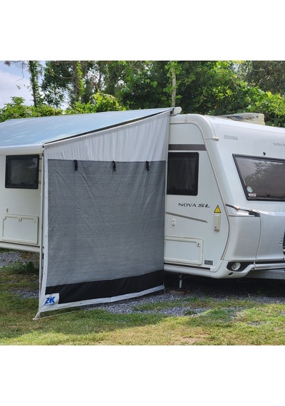 2k Karavan Gri Plus Tek Yön, Karavan Tentesi Yan Uzatma Gölgelik Perde