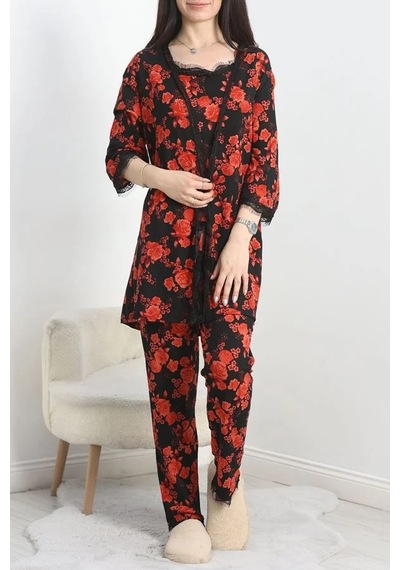 Seka Store Seka Pegasus 3 Lü Pijama Seti Kırmızısiyah - 50590.1857. Çok Renkli