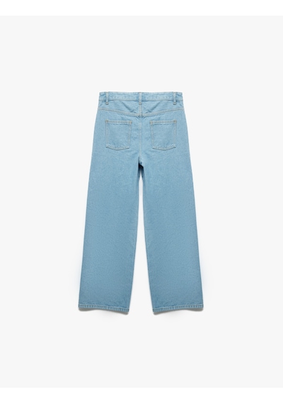 Koton Pamuklu Cep Detaylı Rahat Kesim Geniş Paça Denim Pantolon Orta İndigo 6wkg40027ad Indigo Koton Pamuklu Cep Detaylı Rahat Kesim Geniş Paça Denim Pantolon Orta İndigo 6wkg40027ad Indigo