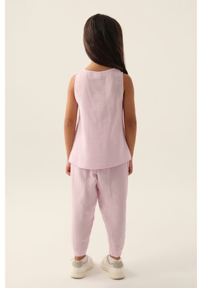 Rolypoly Zero Arm Mor Kız Çocuk Pijama Takımı 5274-42951 Rose