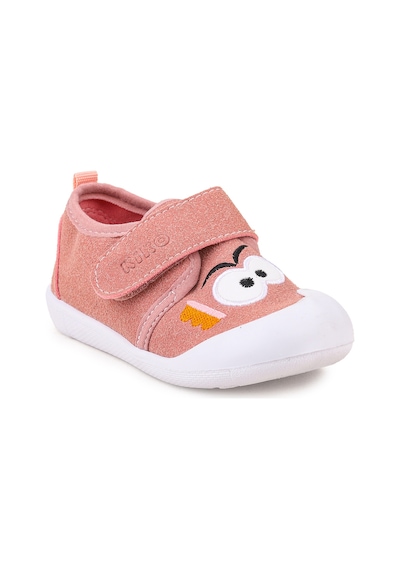 Kiko Kids Cookie Cırtlı Kız Bebek İlk Adım Panduf Ayakkabı Pudra