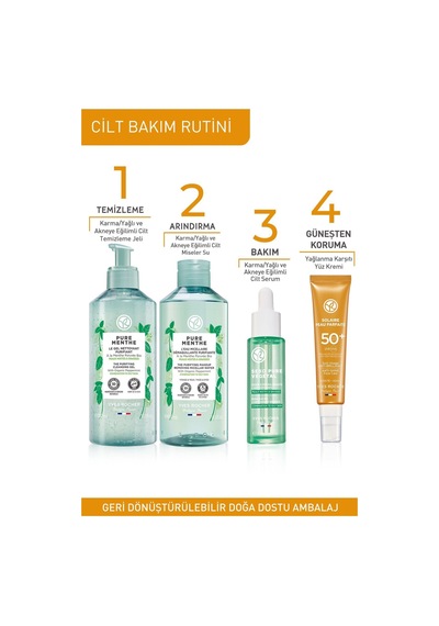 Yves Rocher Spf 50 Yüksek Korumalı Yağlanma Ve Leke Karşıtı Yüz Güneş Kremi/solaire Peau Parfaite-40 Ml