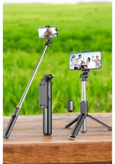 Mey Najmaddin Tripod Kablosuz Bluetooth Bağlantılı Selfie Çubuğu 360 Derece Dönebilen Najmaddin