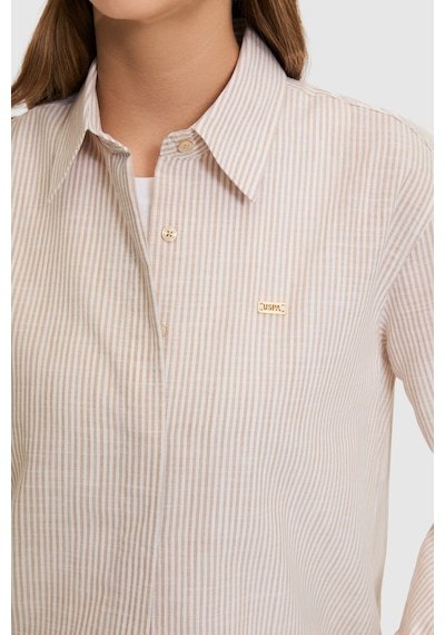 U.S. Polo Assn. U.s. Polo Assn. Kadın Bej Gömlek Desenli 50324635-vr011