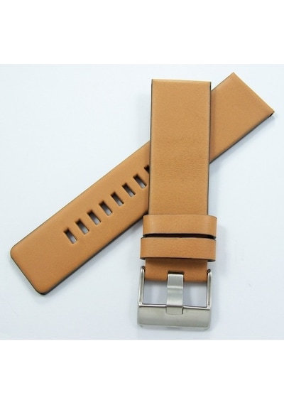 Bizon Camel Açık Taba Deri Saat Kordonu 24Mm Diesel Model Kayışı