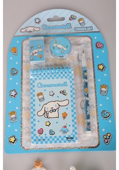 Sweet Bow Collection Lisanslı Cinnamoroll 17 Parça Kırtasiye Seti Resim Defteri,çıtçıt Dosya Diğer