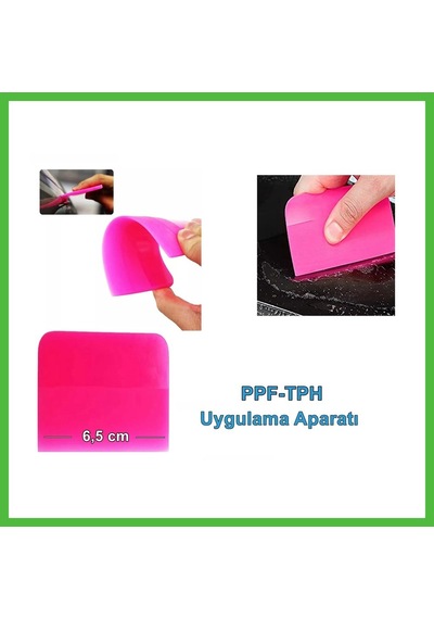 Vaveni Ppf/tph Silikon Çekçek Ragle Cam Filmi Çekme Uygulama Aparatı Pembe 6x7.5cm Arz