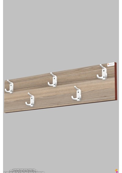 Geyik 15 Kancalı Mutfak Askısı 3'lü Set 66,4x9,6 Cm - Şık Tasgeyikm, Çok Amaçlı Düzenleyici Ve Yer Tasarrufu Beyaz