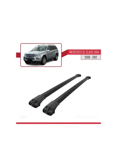 Mercedes Gl X164 2006-2012 Arası İle Uyumlu Ace-1 Ara Atkı Tavan Barı Siyah
