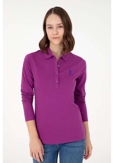U.S. Polo Assn. Kadın Menekşe Basic Polo Yaka Sweatshirt 50289541-VR037