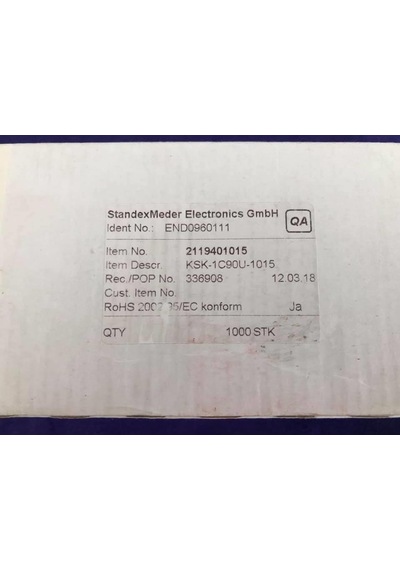 Standex-meder Ksk-1c90u-1015 175v 500ma 10w Reed Switch - Manyetik Anahtar