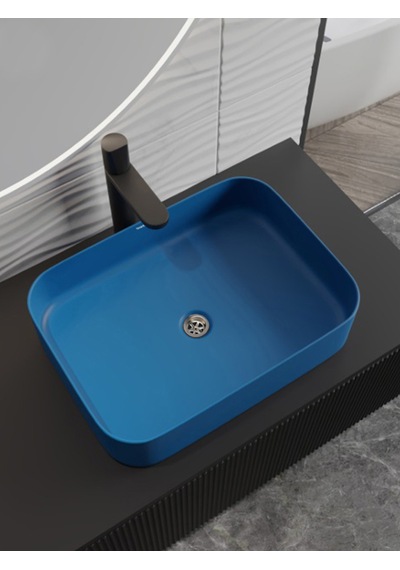 Thorax Daisy Sınırsız Renk Leke Tutmaz Granit Çanak Banyo Evyesi Lavabosu Modern Tasarım Çok Renkli
