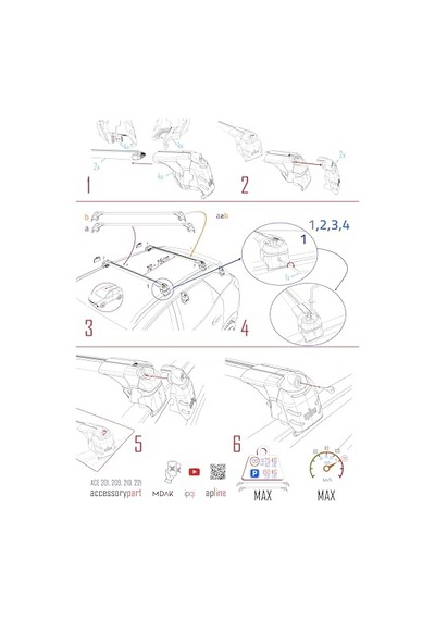 Kia Ev3 2024-2025 Arası İle Uyumlu Ace-2 Ara Atkı Tavan Barı Siyah 2 Adet 0.5 KG