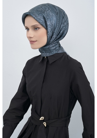 Armine Saf İpek Sura Eşarp-2026 İlkbahar-yaz- 953700d Petrol Mavisi