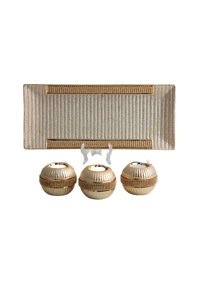 Lüks Porselen 3lü Tealight Mumluk Şamdan Biblo Heykel Hediyelik Dekoratif Ürün Masa Süsü Ev Hediye 3