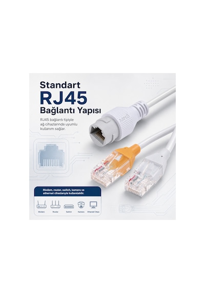 Mn6 Mn-px2 Poe Rj45 Splitter Çoklayıcı Mux Combiner Ethernet Ağ Adaptörü